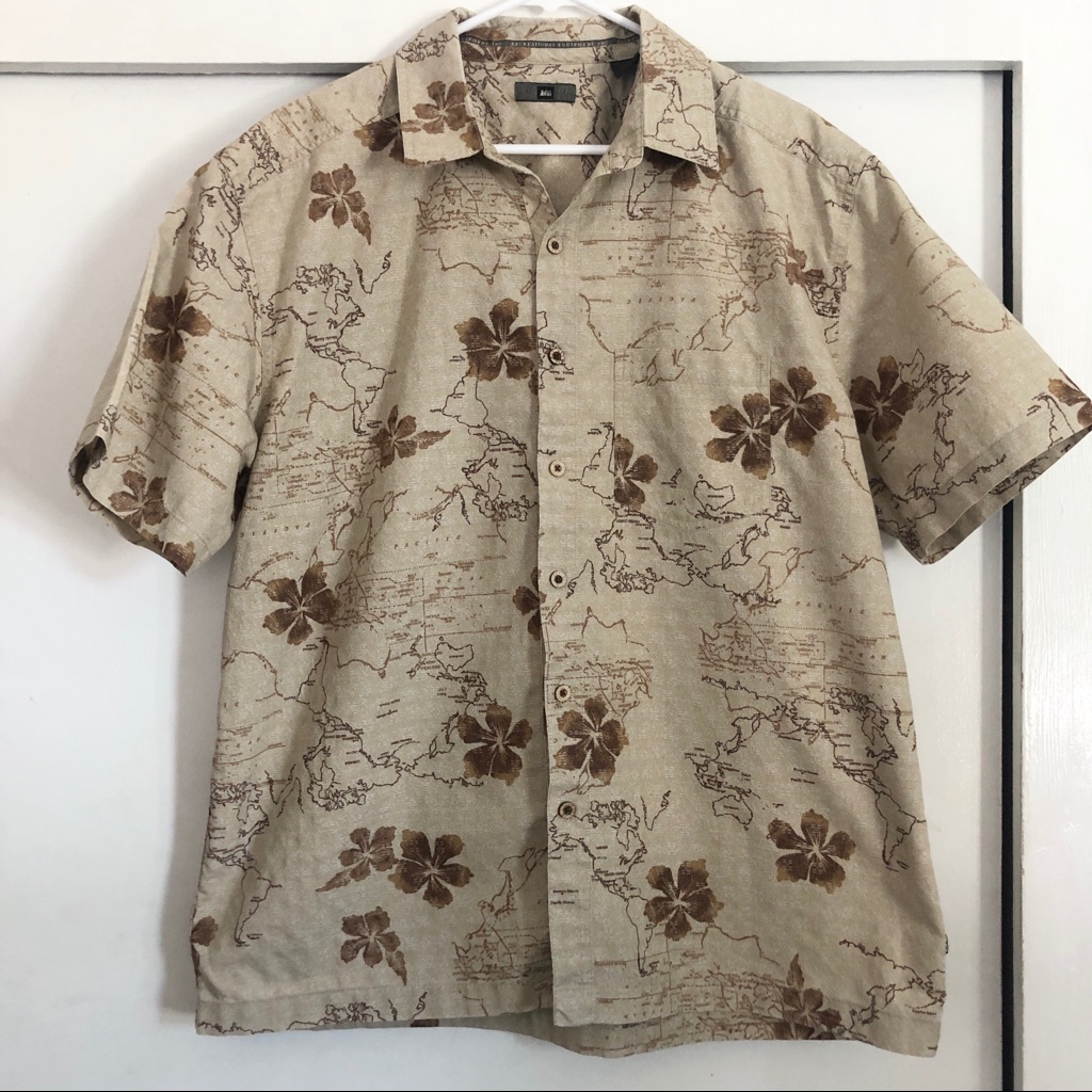 Recreation Equipment Inc. Rei Hawaiian Shirt, L